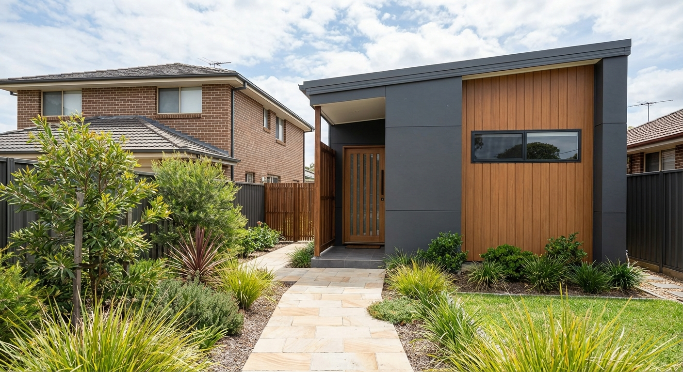 Self-contained granny flat with private entrance — Granny Flats Illawarra